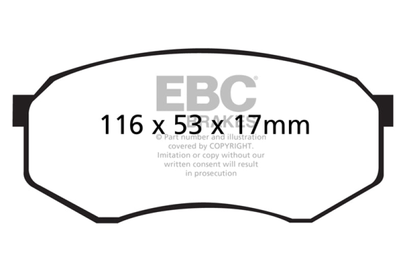 EBC 92-93 Toyota Pick-Up Extra Cab Yellowstuff Front Brake Pads