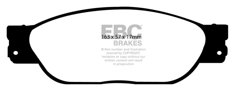 EBC 01-05 Ford Thunderbird 3.9 Yellowstuff Front Brake Pads