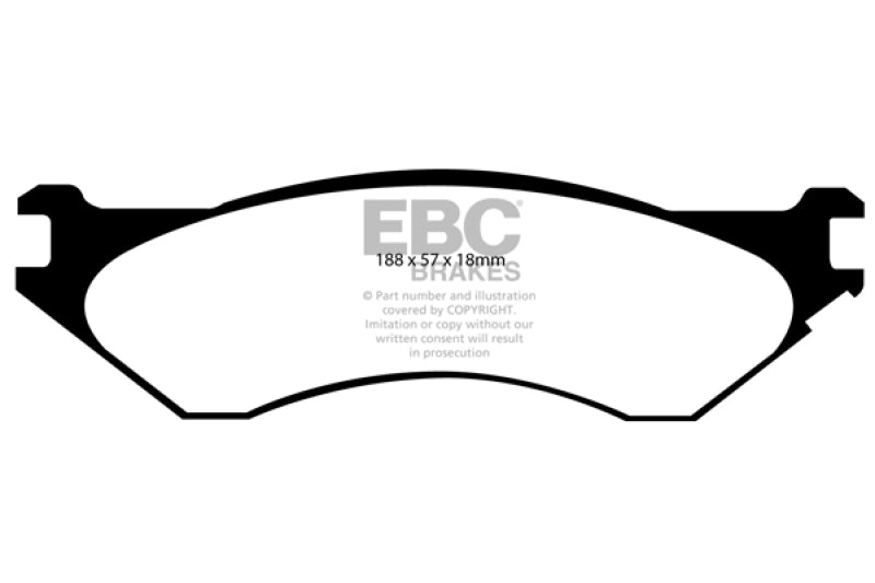 EBC 06-11 Dodge Ram 1500 Mega Cab 2WD Yellowstuff Rear Brake Pads