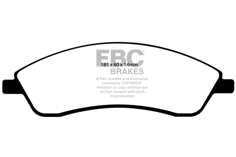 EBC 06-07 Cadillac CTS 2.8 (Sports Suspension) Redstuff Front Brake Pads