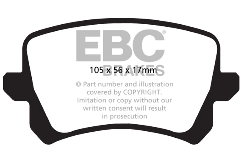 EBC 15+ Audi Q3 2.0 Turbo Redstuff Rear Brake Pads