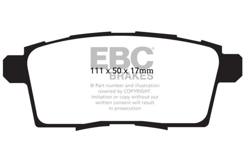 EBC 06-08 Ford Edge 3.5 2WD Redstuff Rear Brake Pads