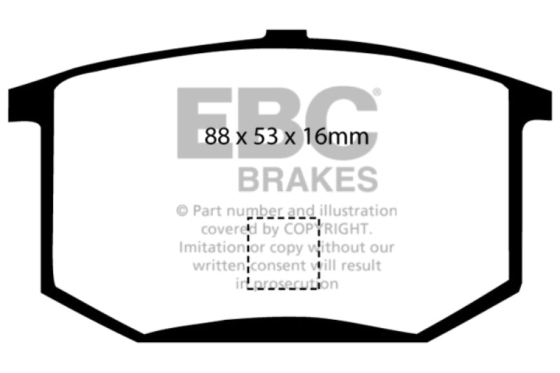 EBC 75-80 Lotus Esprit 2.0 Redstuff Rear Brake Pads