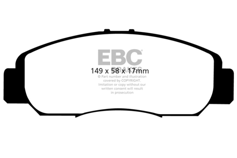 EBC 06-11 Acura CSX (Canada) 2.0 Yellowstuff Front Brake Pads