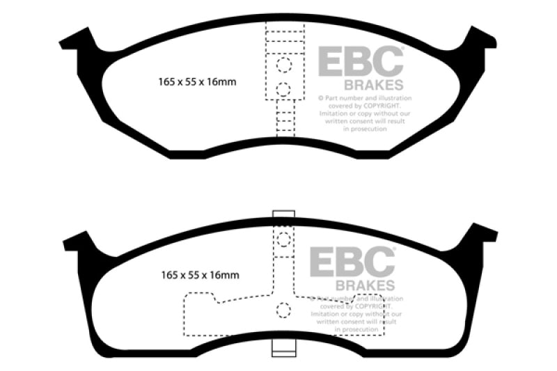 EBC 99-04 Chrysler 300M 3.5 Redstuff Front Brake Pads