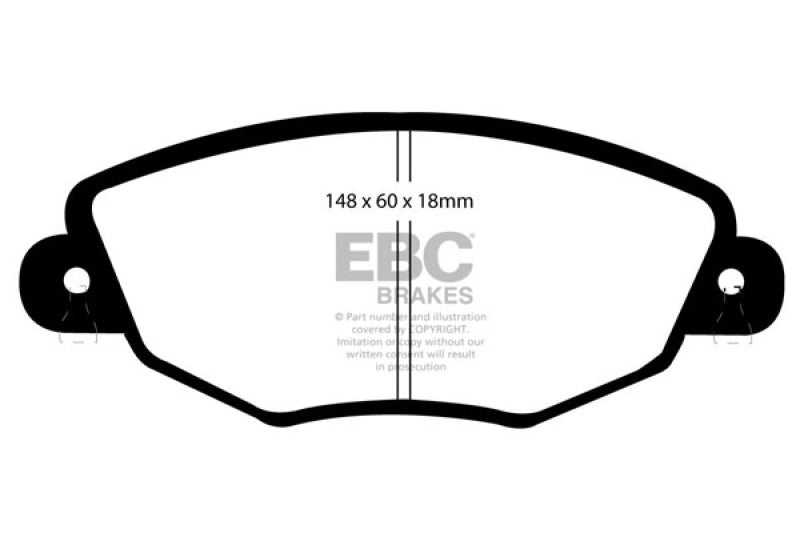 EBC 01-04 Jaguar X-Type 2.5 Yellowstuff Front Brake Pads