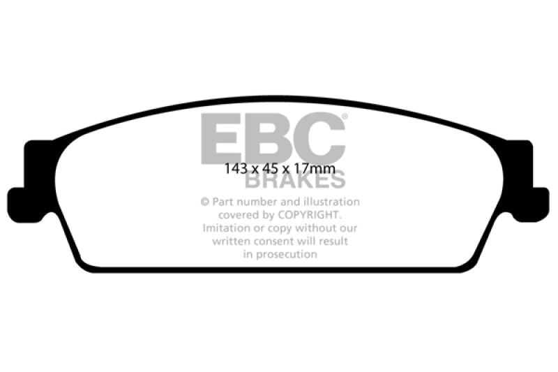 EBC 09-14 Cadillac Escalade 6.0 Hybrid Yellowstuff Rear Brake Pads