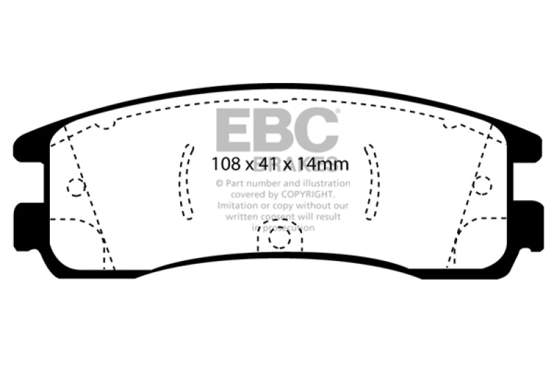 EBC 08-09 Buick Allure (Canada) 5.3 Yellowstuff Rear Brake Pads