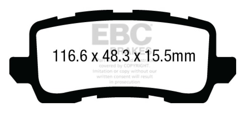 EBC 13+ Acura RLX 3.5 Redstuff Rear Brake Pads