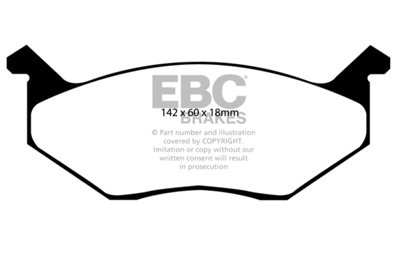 EBC 80-83 Chrysler Cordoba 3.7 Redstuff Front Brake Pads