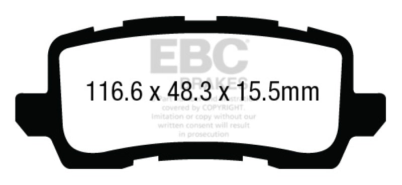 EBC 13+ Acura RLX 3.5 Greenstuff Rear Brake Pads