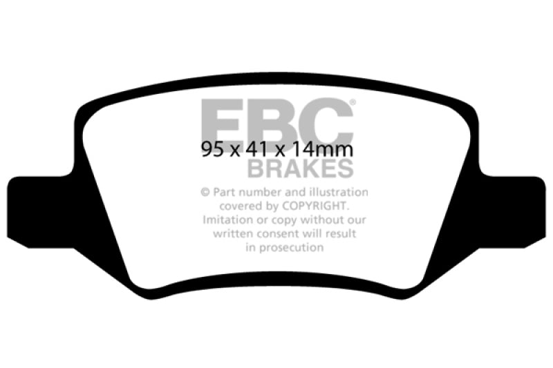 EBC 08-09 Mercedes-Benz B200 2.0 Yellowstuff Rear Brake Pads