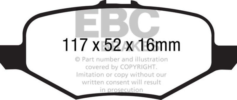 EBC 13+ Ford Flex 3.5 Greenstuff Rear Brake Pads