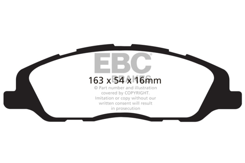 EBC 13-14 Ford Mustang 3.7 (A/T+Performance Pkg) Greenstuff Front Brake Pads