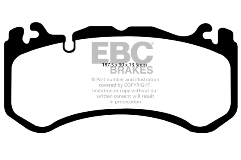 EBC 12+ Maserati Quattroporte 3.8 Twin Turbo Yellowstuff Front Brake Pads