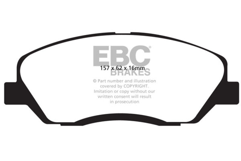 EBC 06-09 Hyundai Entourage 3.8 Yellowstuff Front Brake Pads
