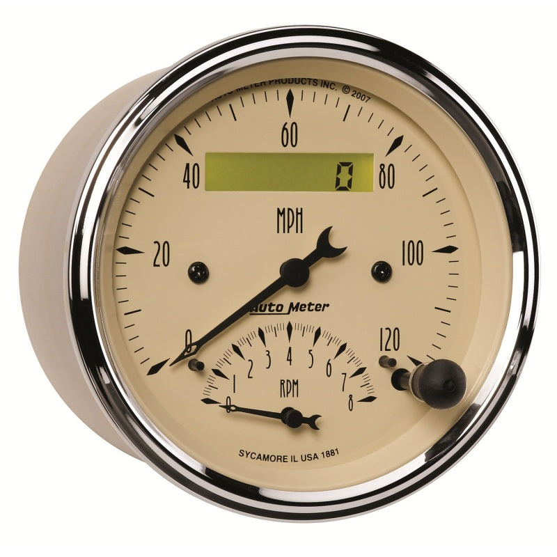 AutoMeter Gauge Tach/Speedo 3-3/8in. 120MPH & 8K RPM Elec. Program. An ...