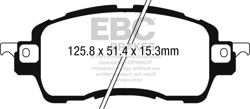 EBC 2016 Scion IA 1.5L Yellowstuff Front Brake Pads