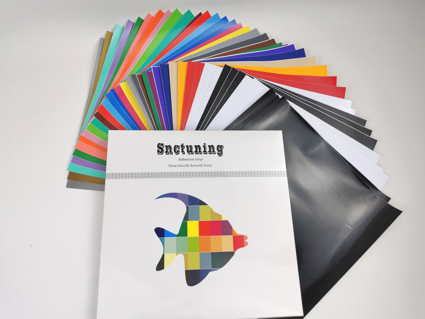 SNC Tuning High Quality Blank Assorted Vinyl Sticker Sheets 40 Pack 12"x12" Mix