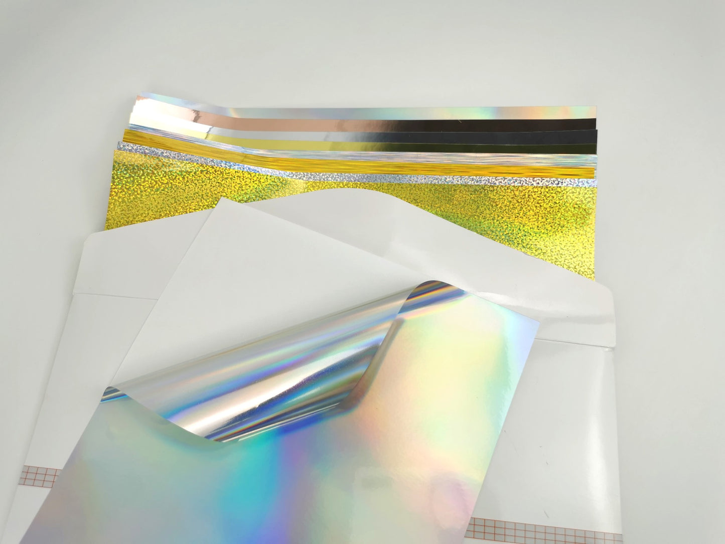SNC Tuning Quality Holographic Gold and Silver Vinyl Sticker Sheets 8 pk 12"x12