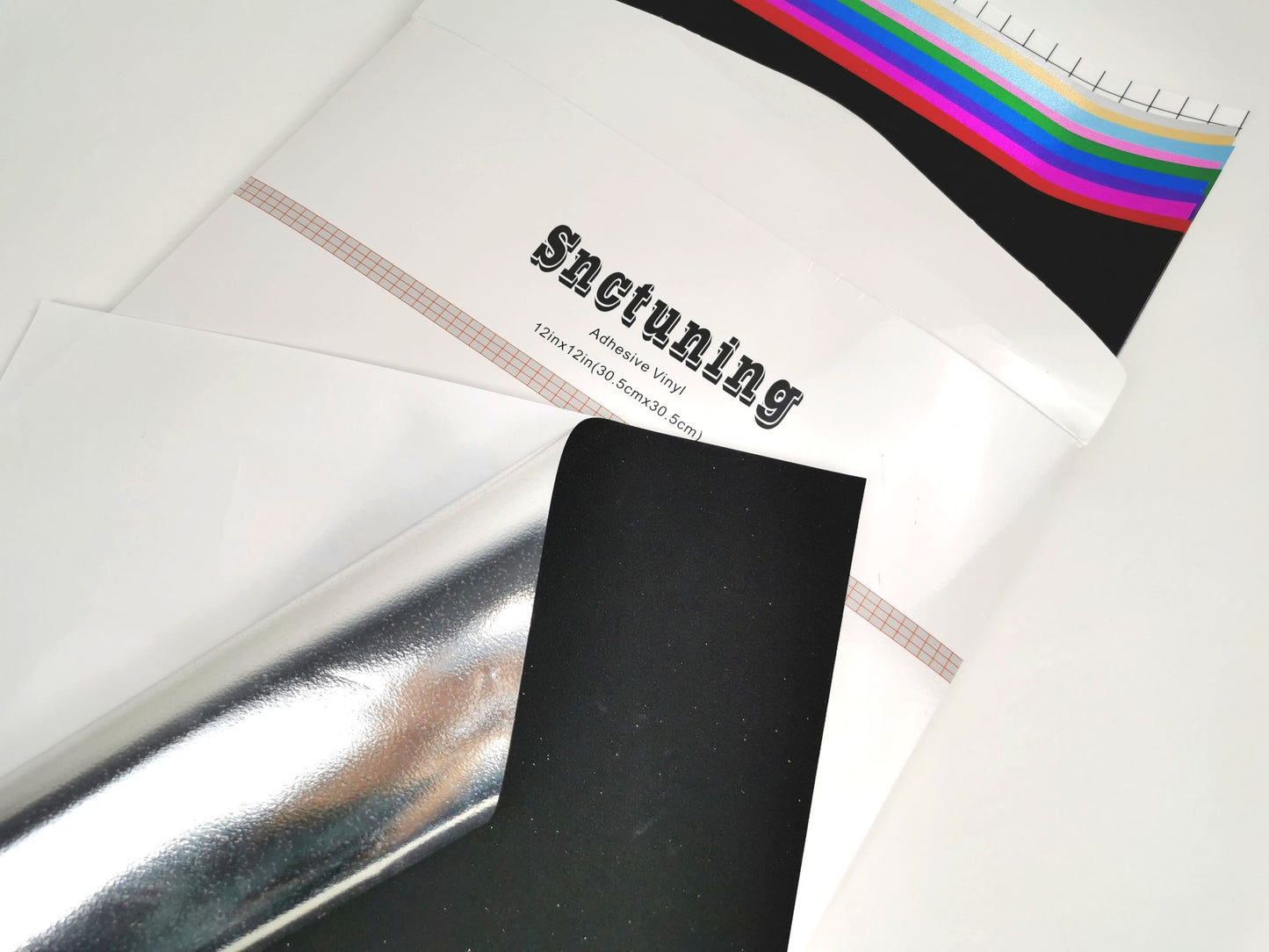 SNC Tuning High Quality Assorted Shimmer 12"x12 Vinyl Sticker Sheets 11 pk