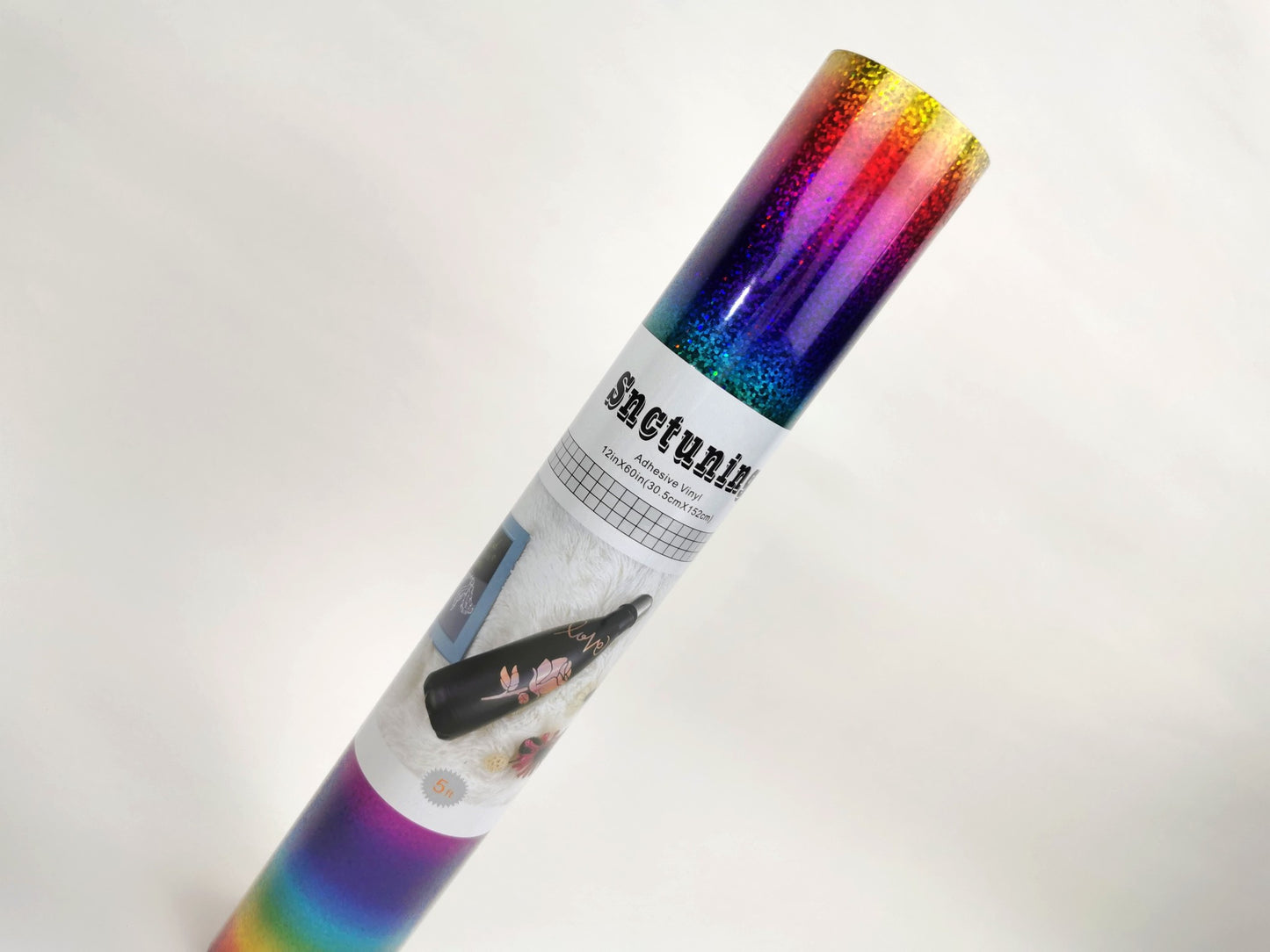 SNC 1ftx5ft High Quality Vinyl Sticker Adhesive Roll Holographic CHOOSE COLOR