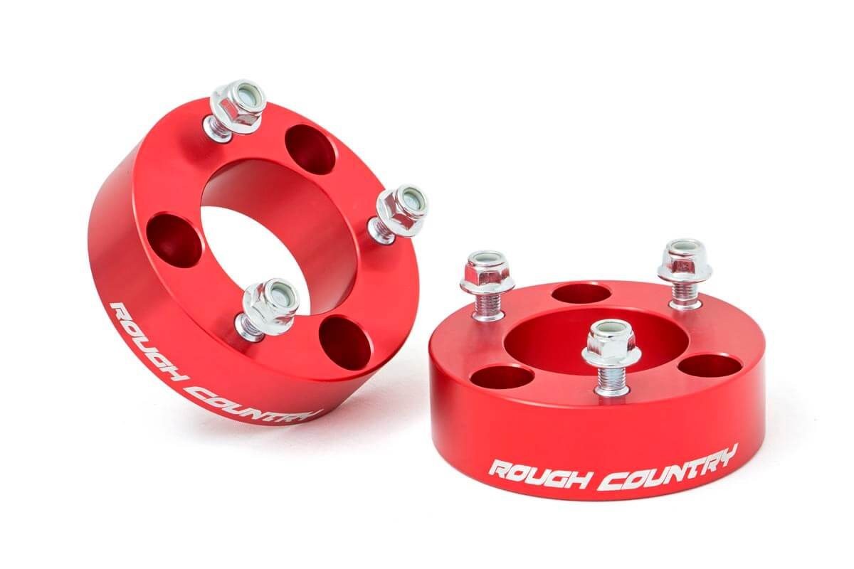 Rough Country RED 2.5" Lift Leveling Spacer Kit for 05-19 Nissan Xterra Frontier