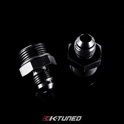 K-Tuned KT-KR-FRF-303 2x Fuel Rail Adapters Hi Flow 8AN to 6AN For Honda K20 K24