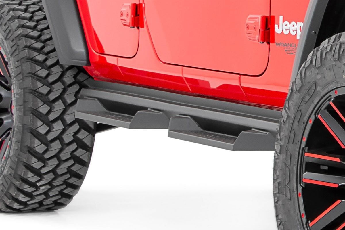 Rough Country DS2 Drop Steps Running Board for 2018+ Jeep Wrangler Unlimited JL